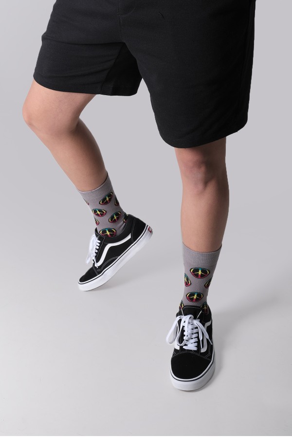 Barış Sembolü Desenli Erkek Çorap