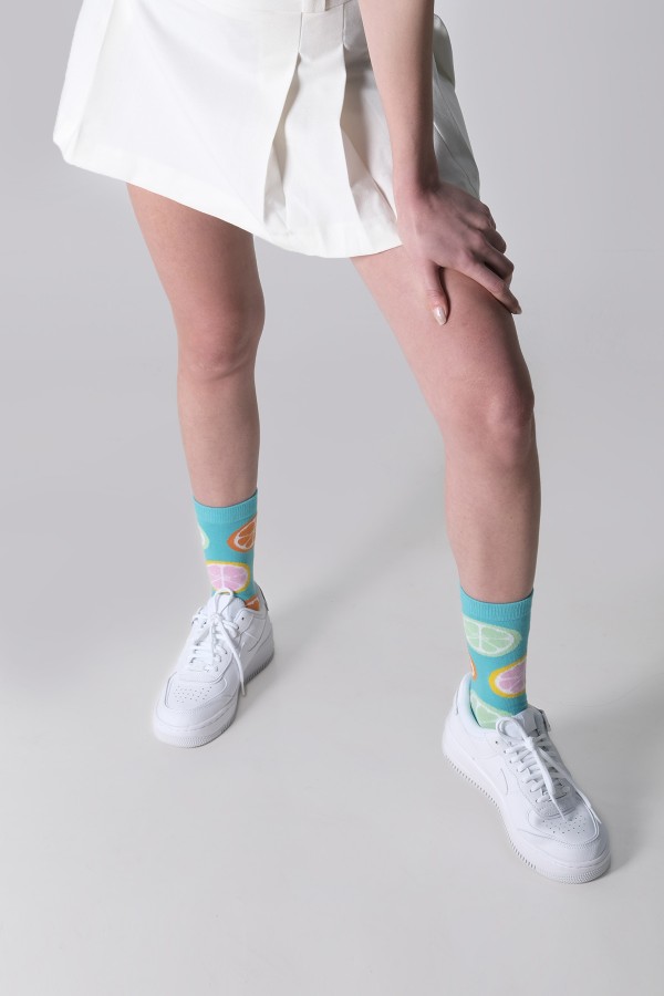 Meyve Desenli Kadın Çorap