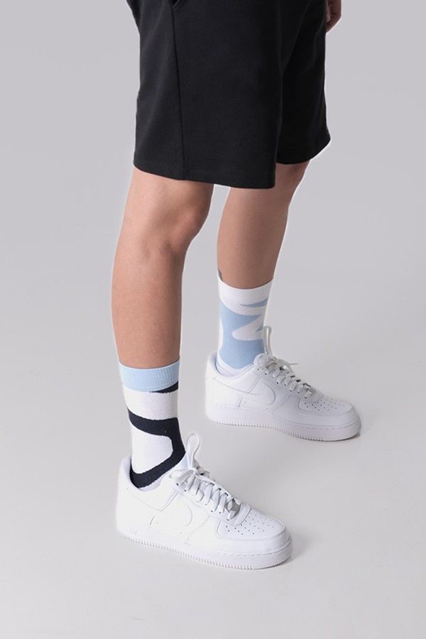 Monogram Desenli Erkek Çorap