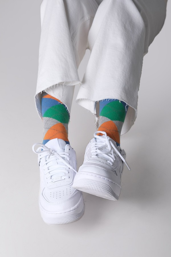 Retro Desenli Kadın Çorap