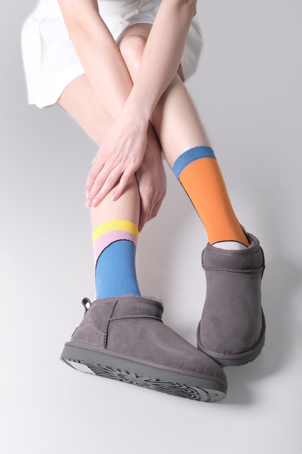 Geometrik Desenli Kadın Çorap