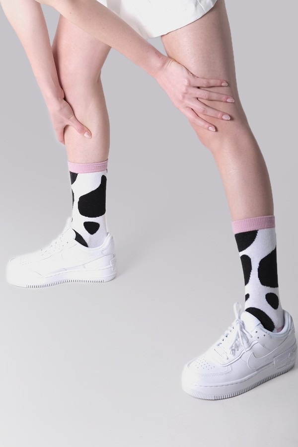 İnek Desenli Kadın Çorap