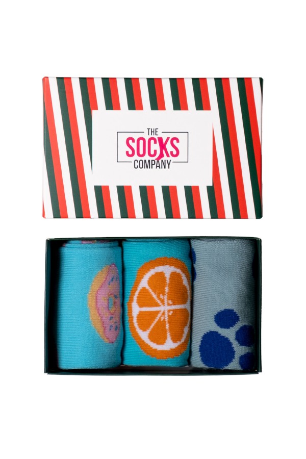  3'lü Desenli Kadın Çorap Set (961P)