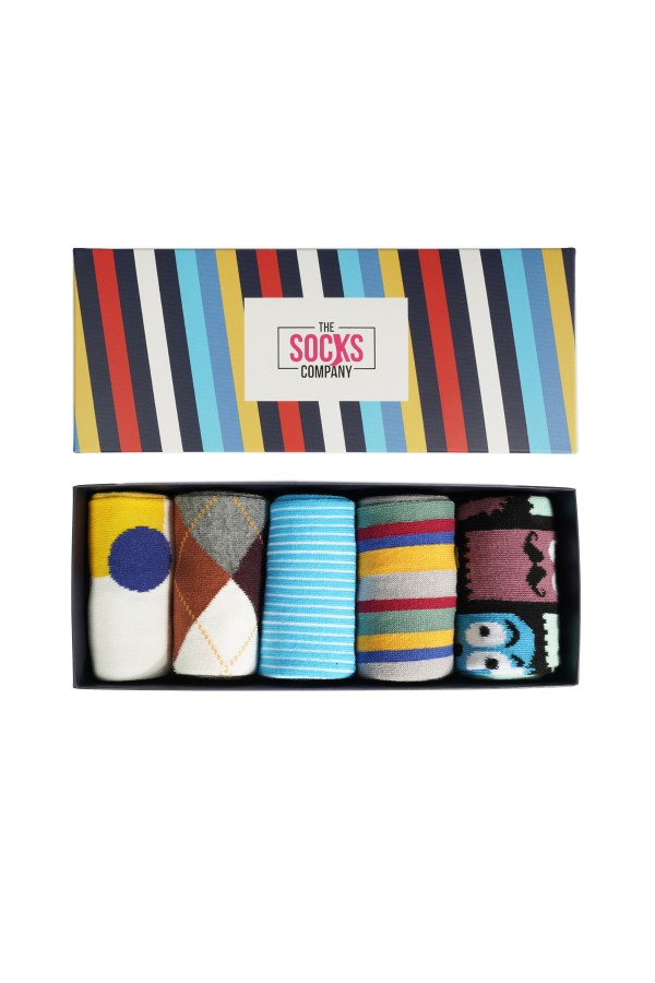 5'li Desenli Erkek Çorap Set (963P)