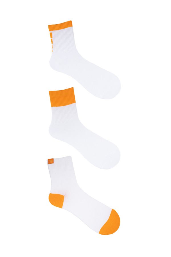 3 Çift Kadın Beyaz Tenis Çorabı (980P)