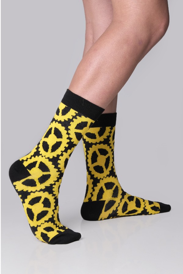 Çark Desenli Erkek Çorap