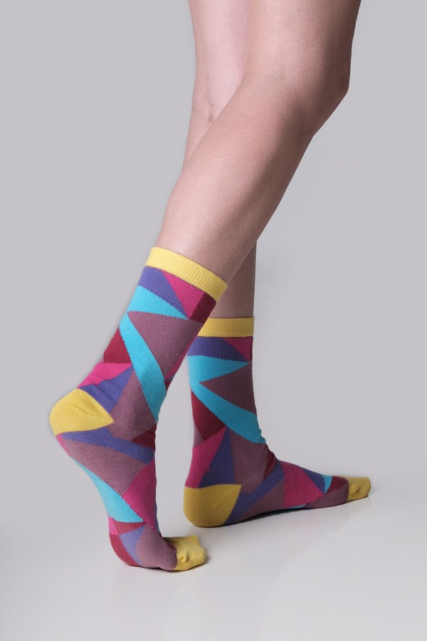 Prizma Desenli Kadın Çorap