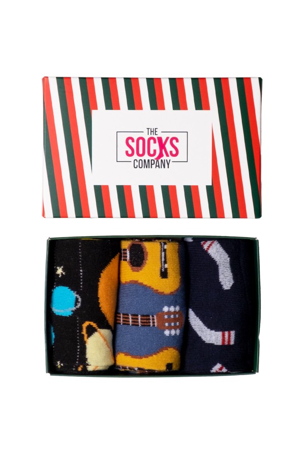 3'lü Desenli Erkek Çorap Set (955P)