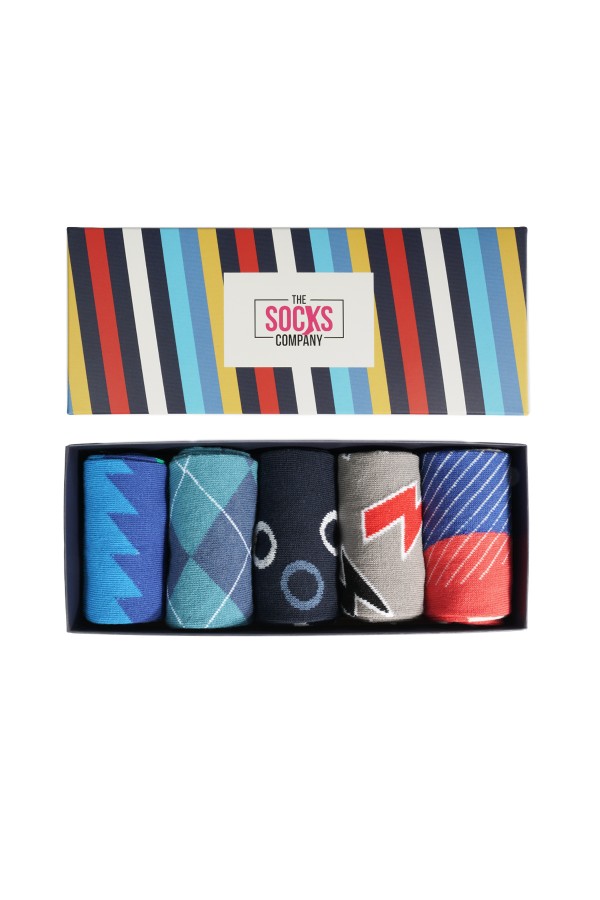 5'li Desenli Erkek Çorap Set (964P)