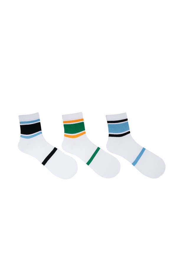 3 Çift Erkek Beyaz Tenis Çorabı (977P)